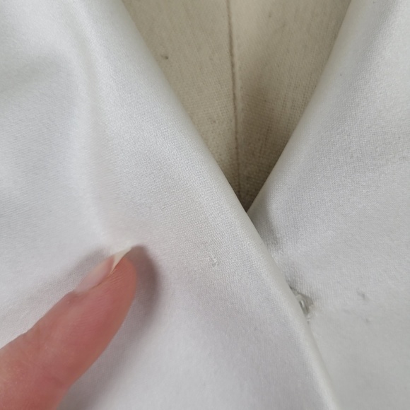 90's Waistcoat Black & White formal double breasted lapel V-neck plunge neckline - Picture 16 of 16